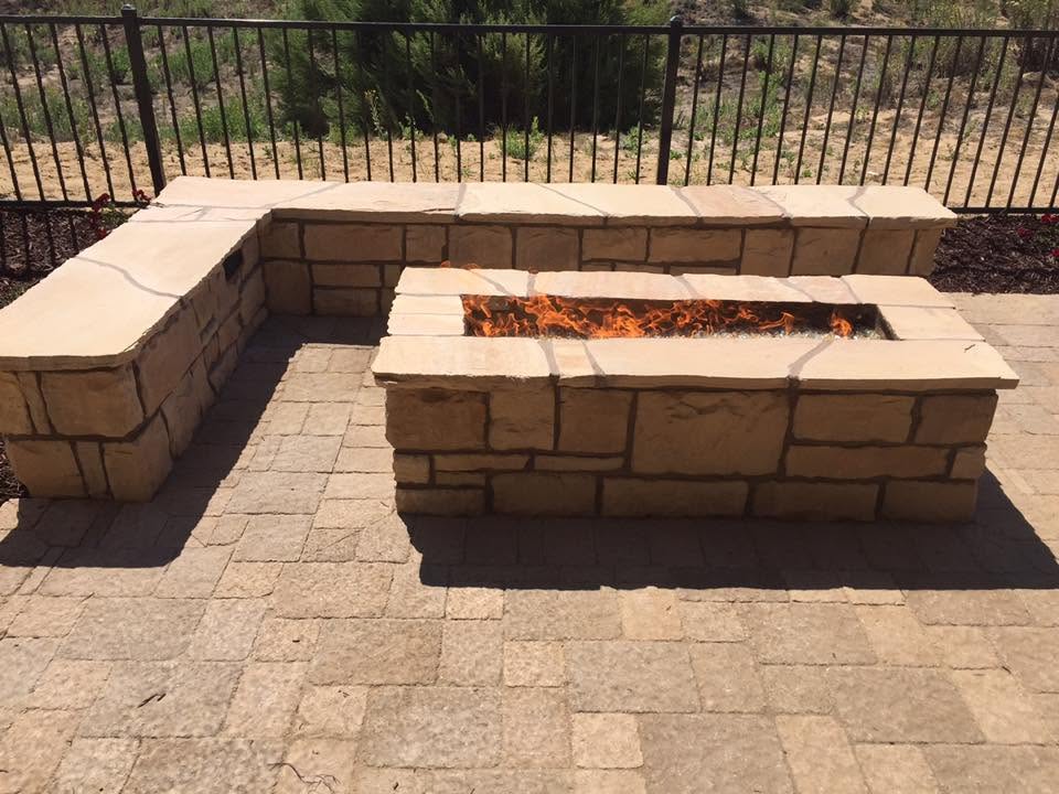 Stone paver patio