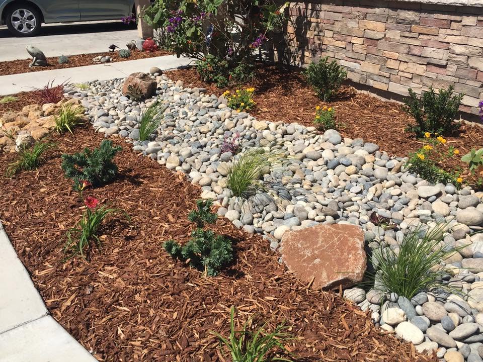 Fire feature and seating area