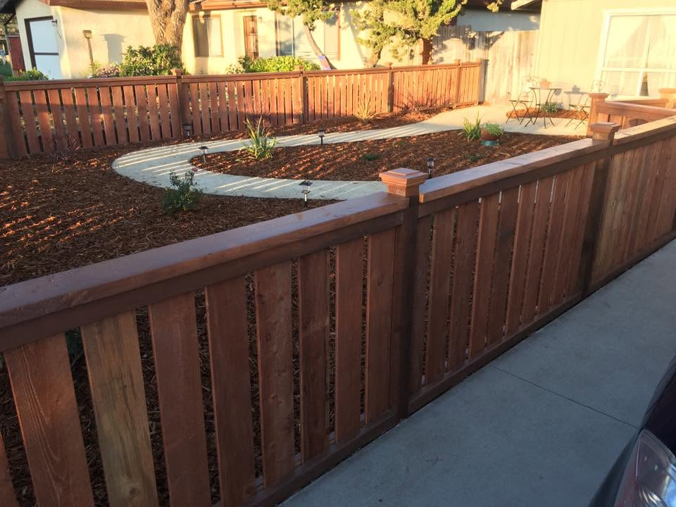 Stone border with planting