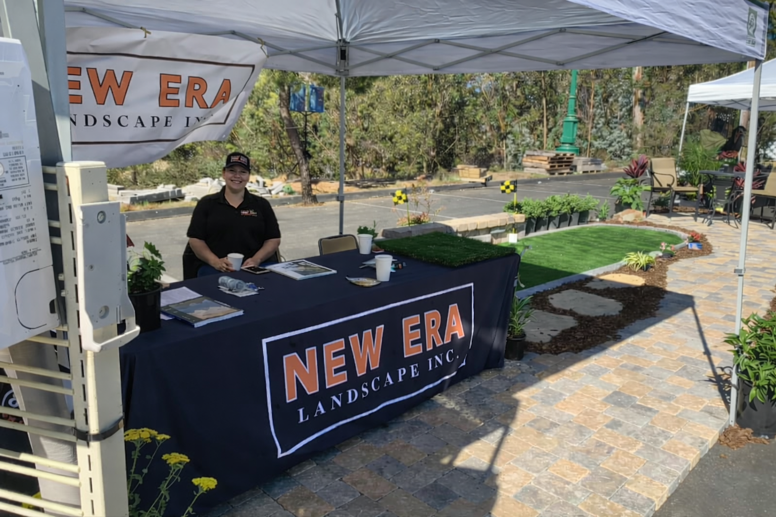 New Era Landscape Inc. early days at a local expo booth